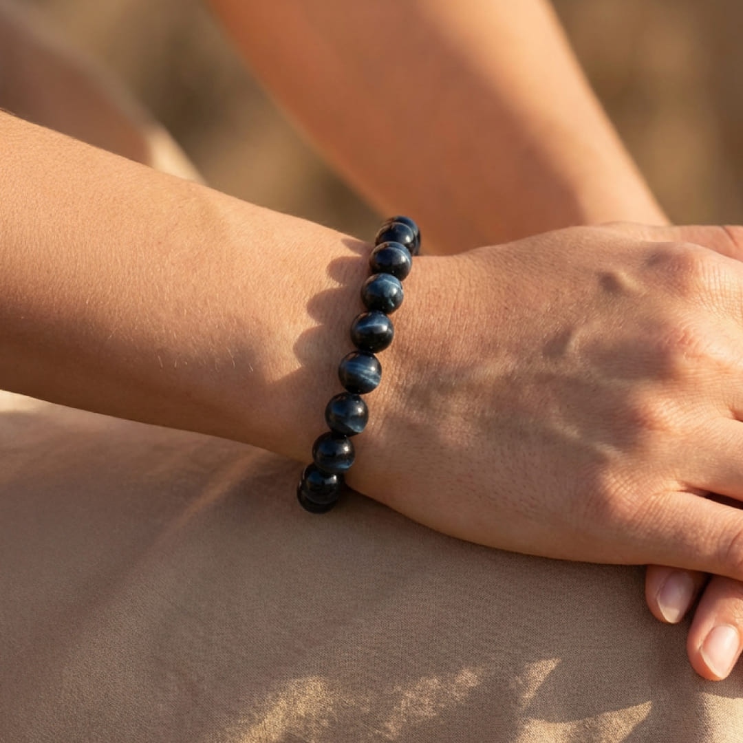 Ángel Guardián™ | Pulsera de Ojo de Halcón Natural