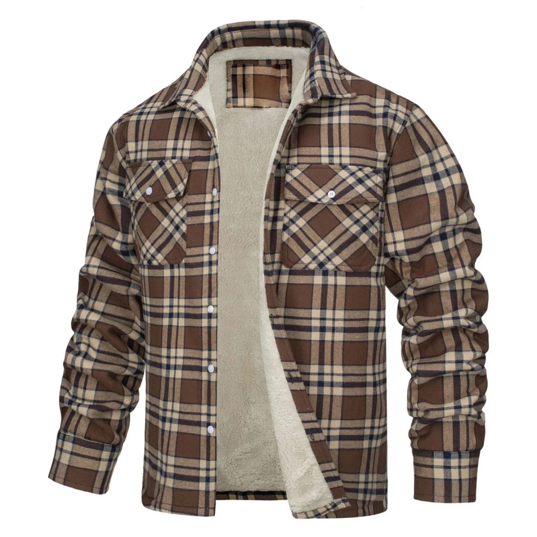 Vicente - Chaqueta de Cuadros Abrigada con Forro Polar - vista 8