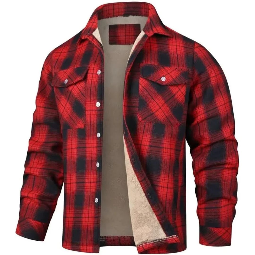 Vicente - Chaqueta de Cuadros Abrigada con Forro Polar - vista 7