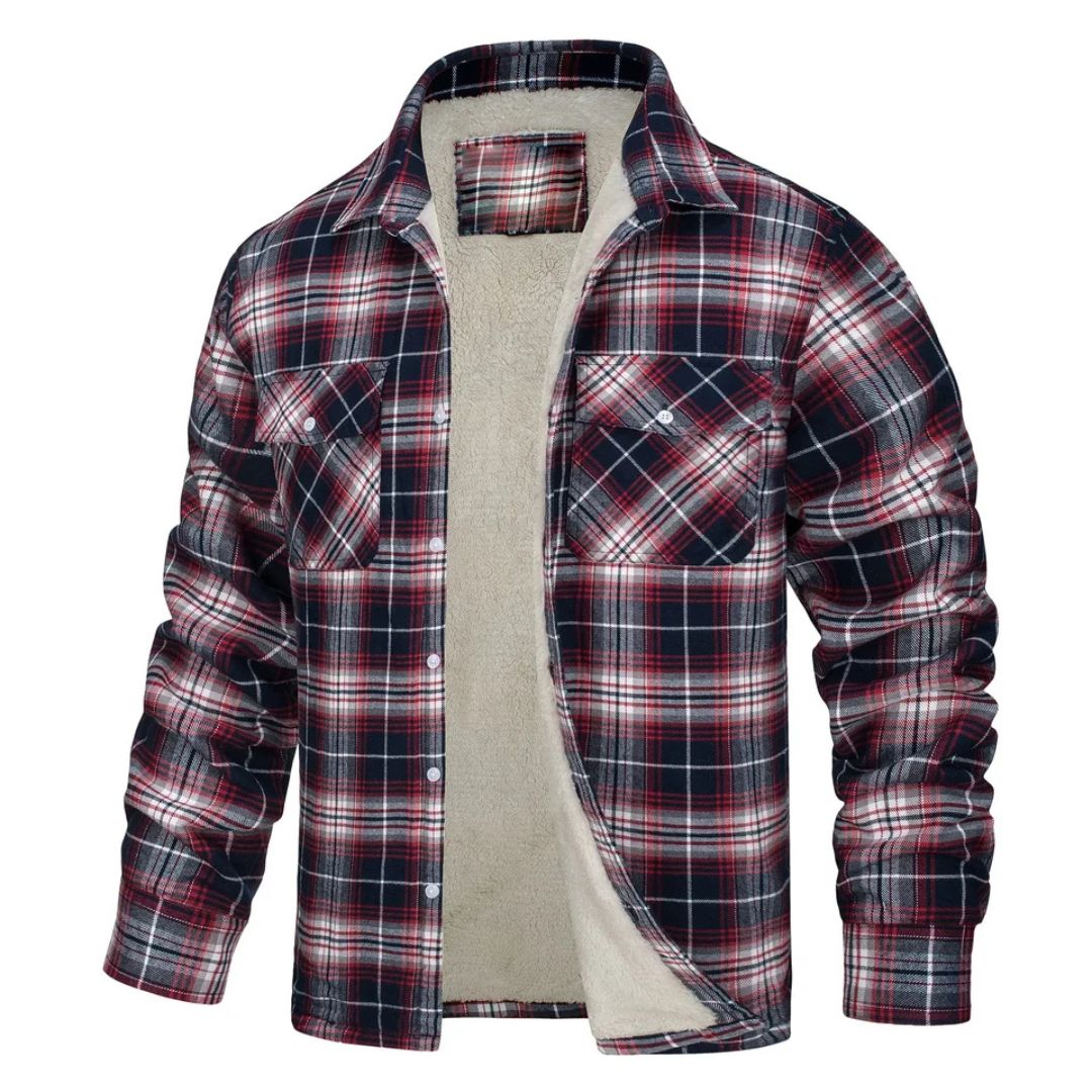 Vicente - Chaqueta de Cuadros Abrigada con Forro Polar - vista 5