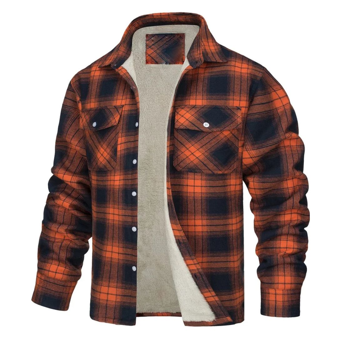 Vicente - Chaqueta de Cuadros Abrigada con Forro Polar - vista 4