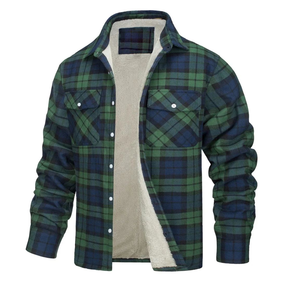 Vicente - Chaqueta de Cuadros Abrigada con Forro Polar - vista 3