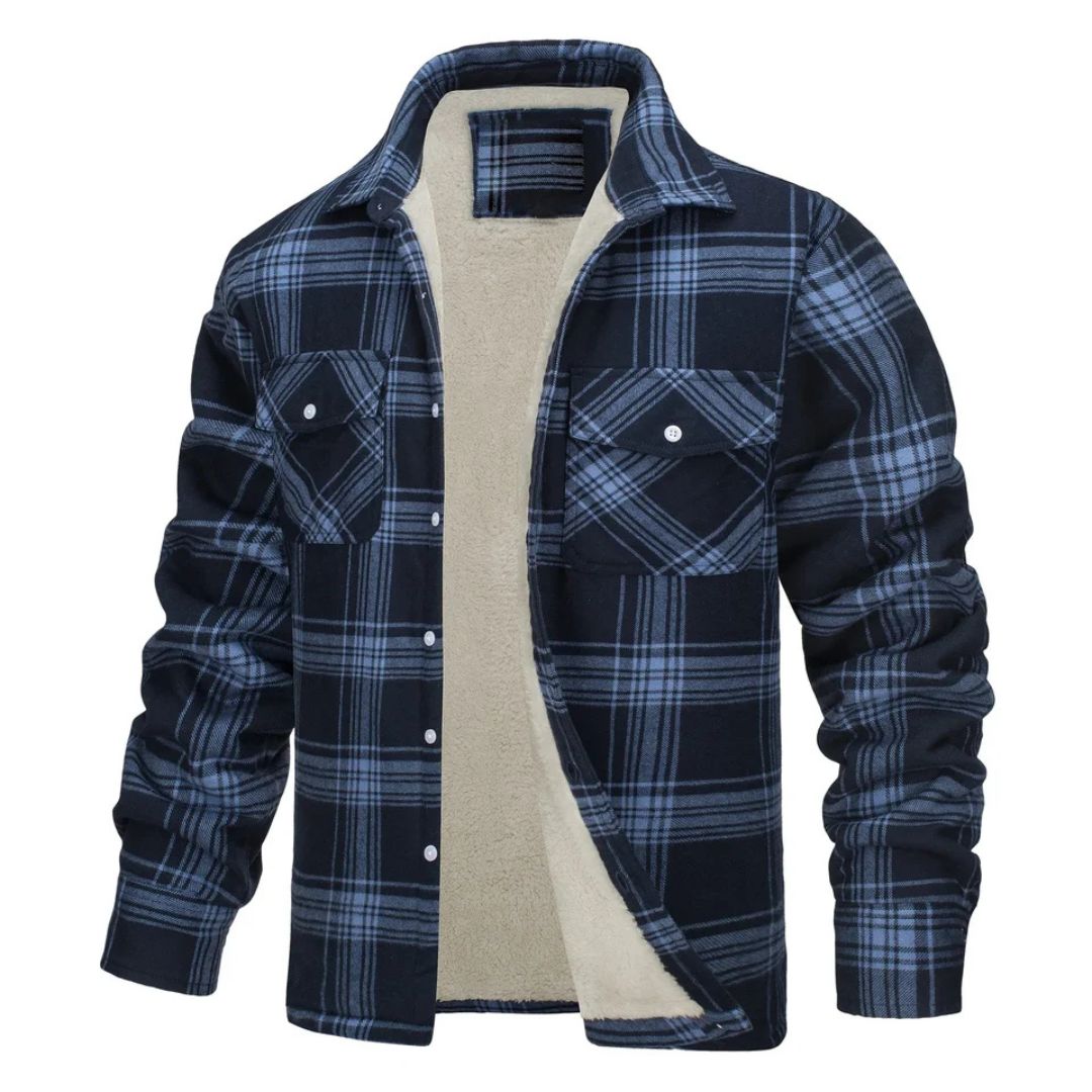 Vicente - Chaqueta de Cuadros Abrigada con Forro Polar - vista 2