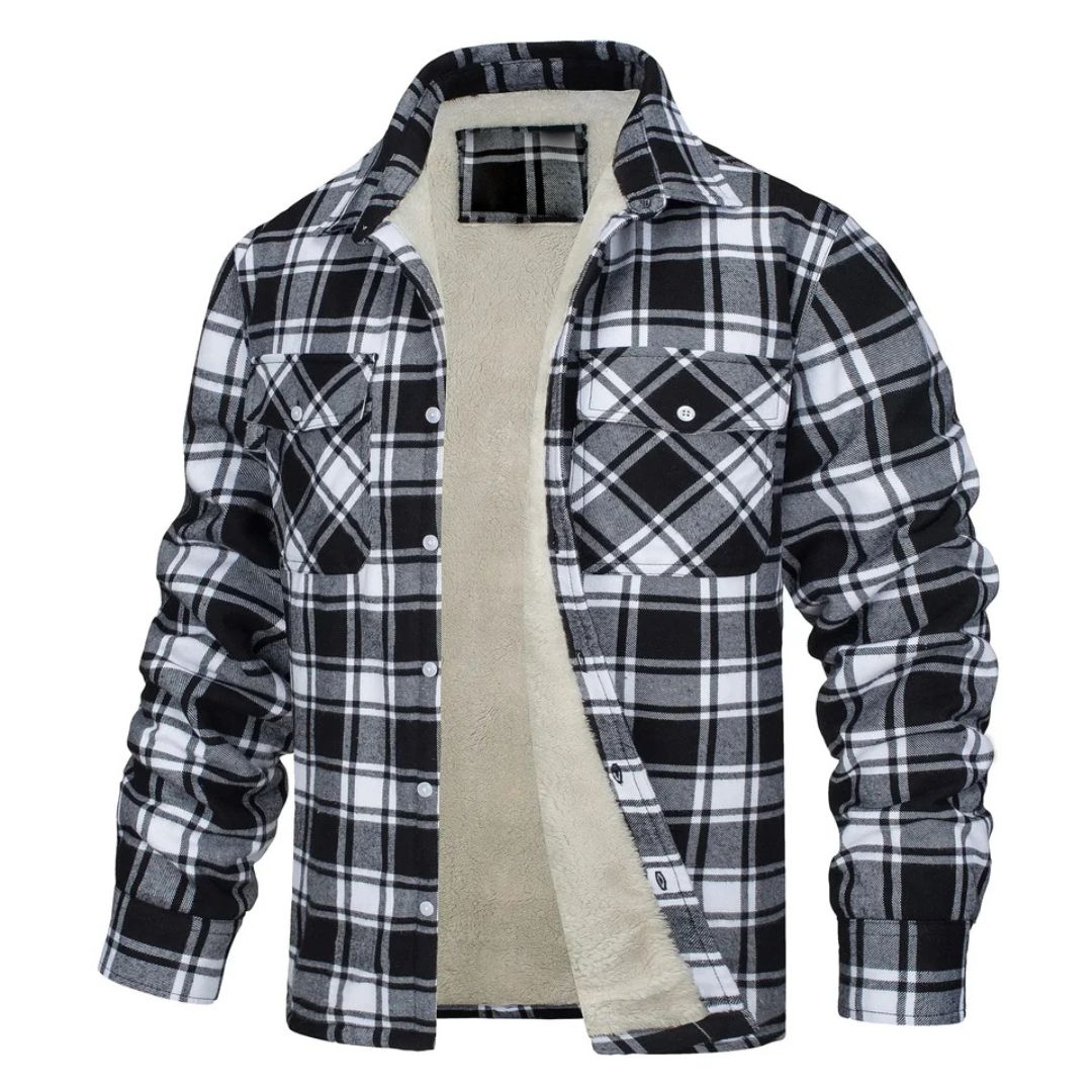 Vicente - Chaqueta de Cuadros Abrigada con Forro Polar - vista 1