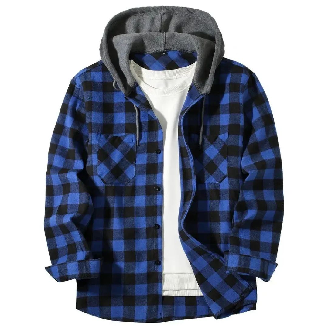 Lorenzo - Chaqueta de Cuadros con Capucha - vista 2