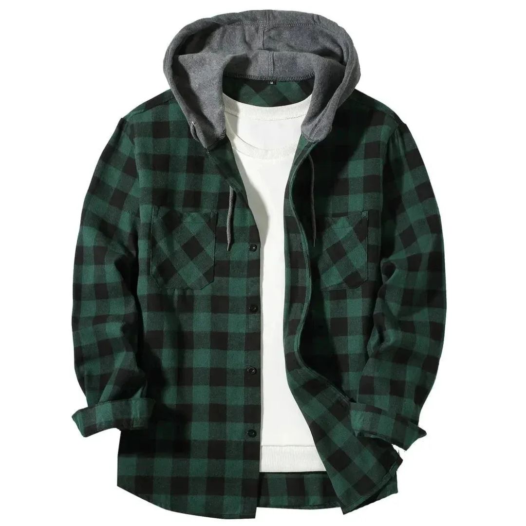 Lorenzo - Chaqueta de Cuadros con Capucha - vista 3