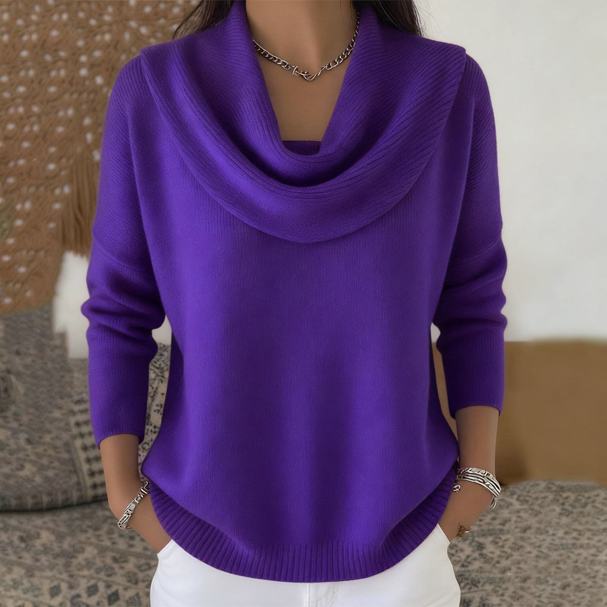 Julia - Suéter con Cuello Drapeado - vista 6