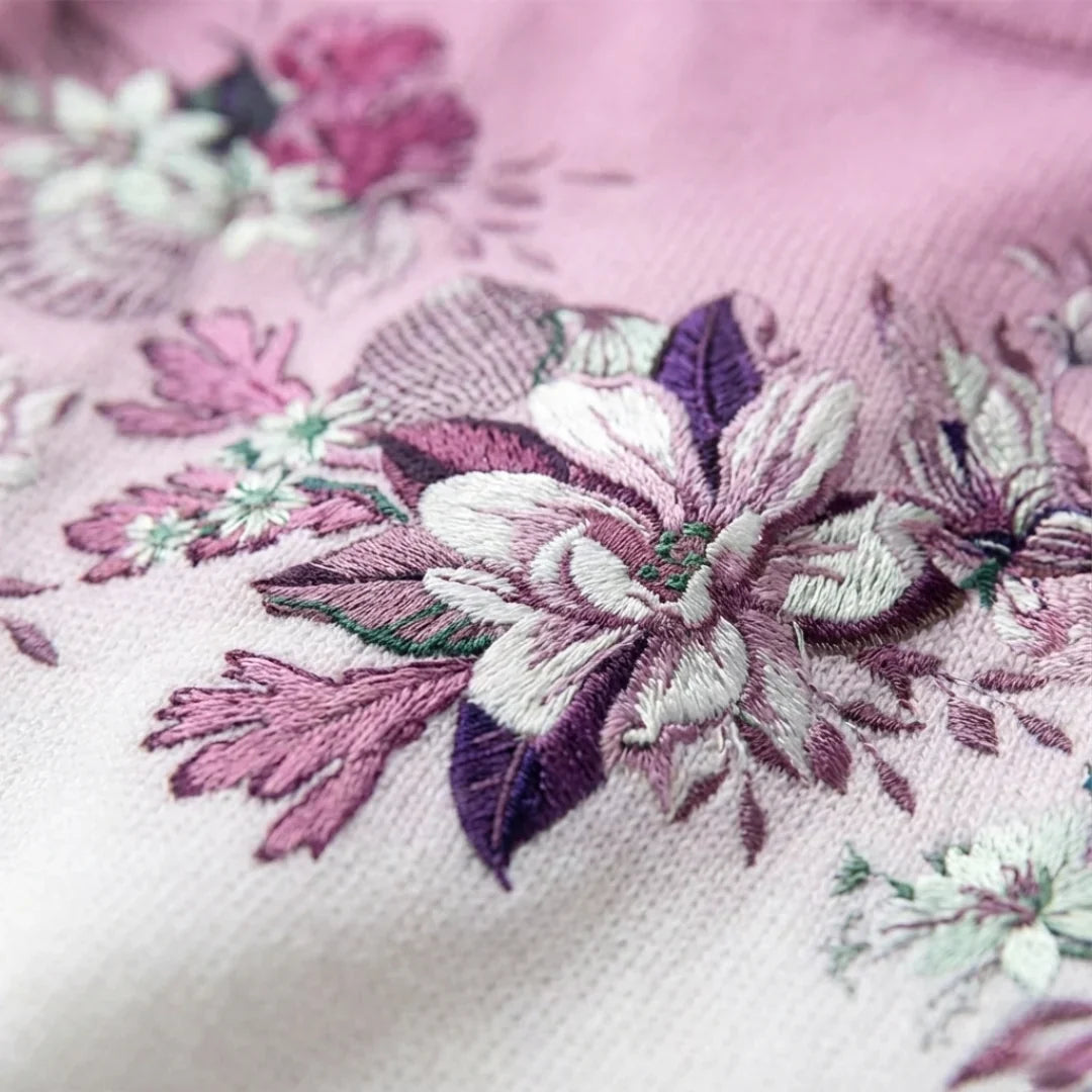 Alba - Suéter Floral de Algodón con Cuello Alto - vista 3
