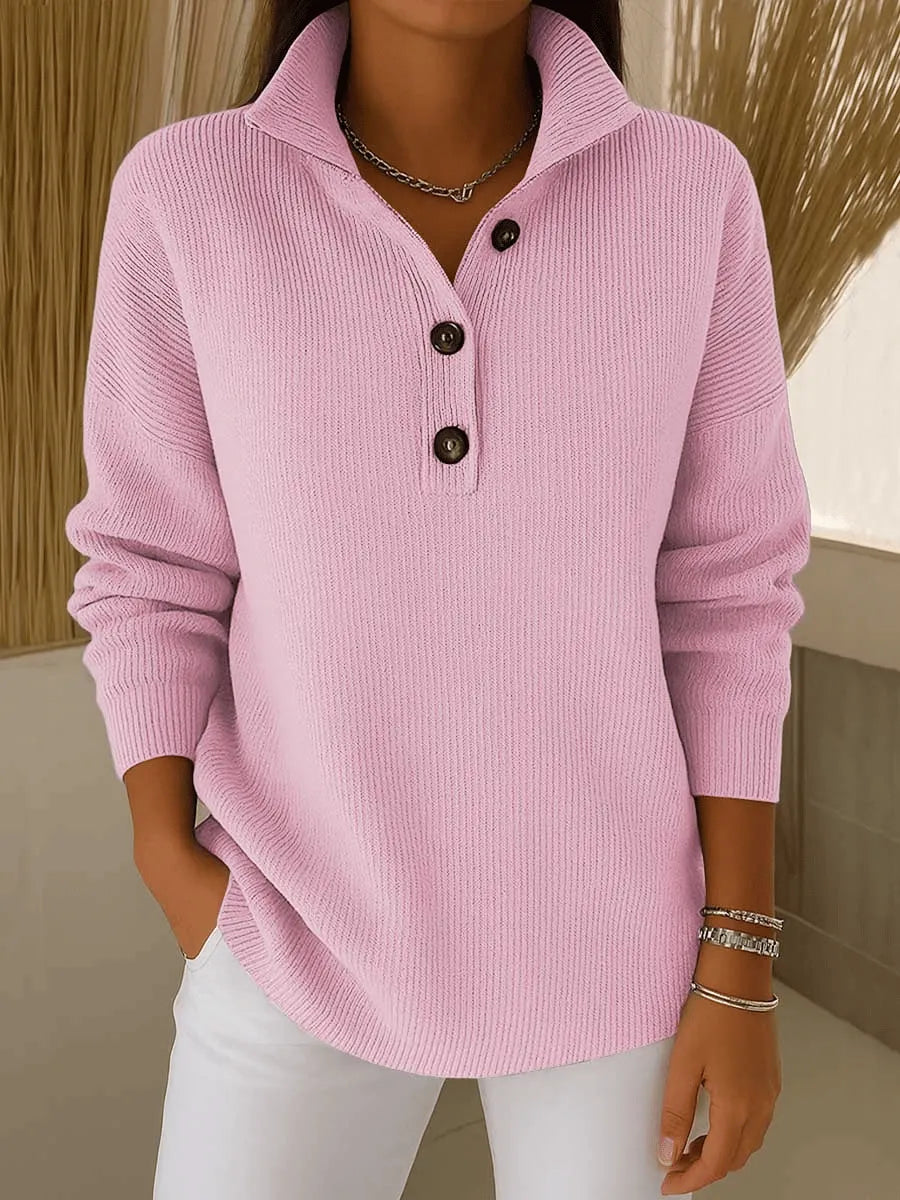 Amparo - Suéter Polo de Punto con Cuello en V - vista 2