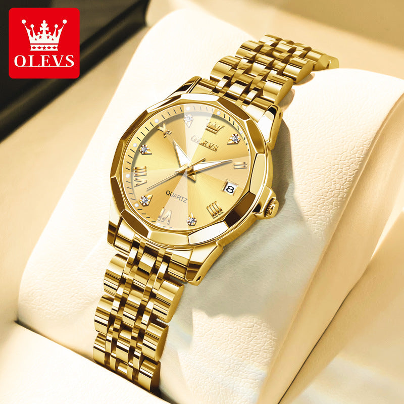 Reloj OLEVS™ para Parejas | Elegancia en Oro, Premium