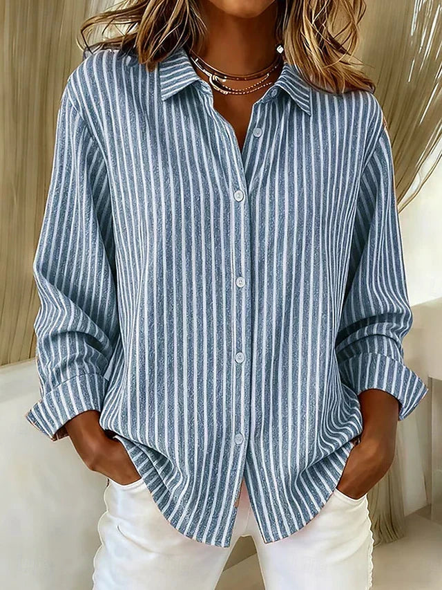 Jimena - Camisa de Rayas con Botones - vista 1