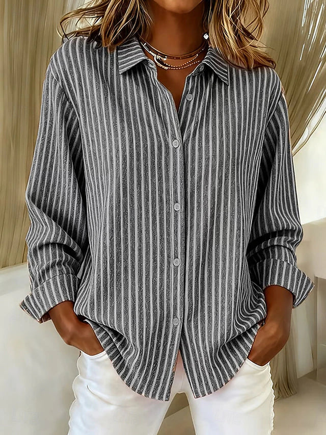 Jimena - Camisa de Rayas con Botones - vista 4