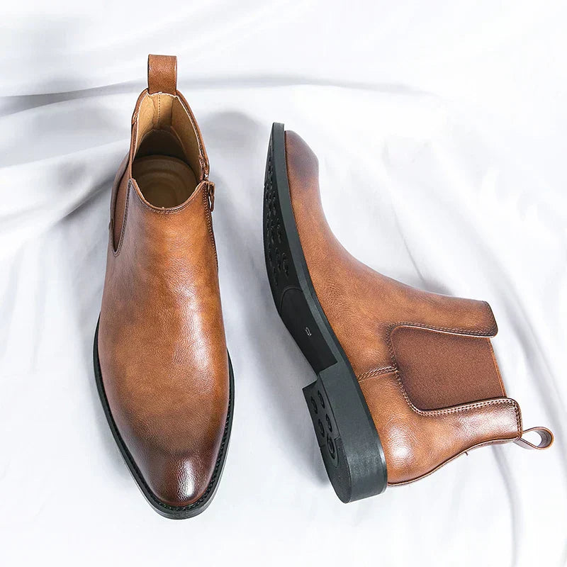 Cooper™ | Botas Tipo Botín de Cuero con Cierre