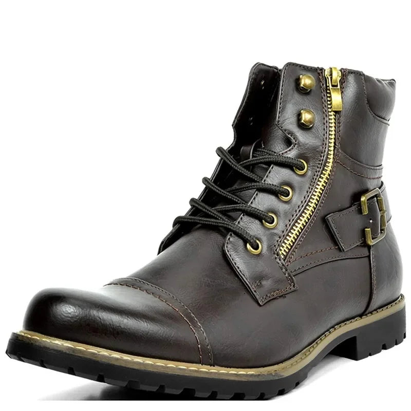 Damon™ | Botas de Cuero con Agujetas