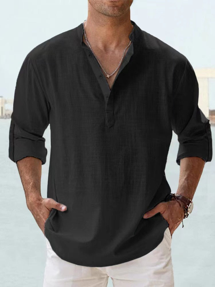 Mateo™ | Camisa de Lino Fresca y Transpirable para Hombre