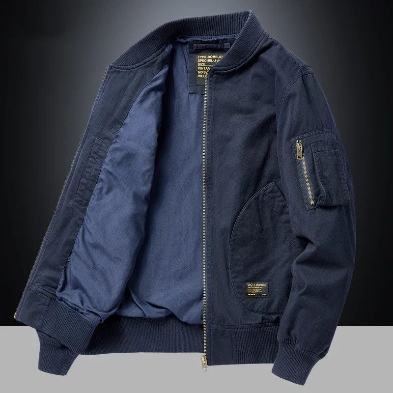 Sergio - Chaqueta Bomber Vintage con Cierre Metálico - vista 2