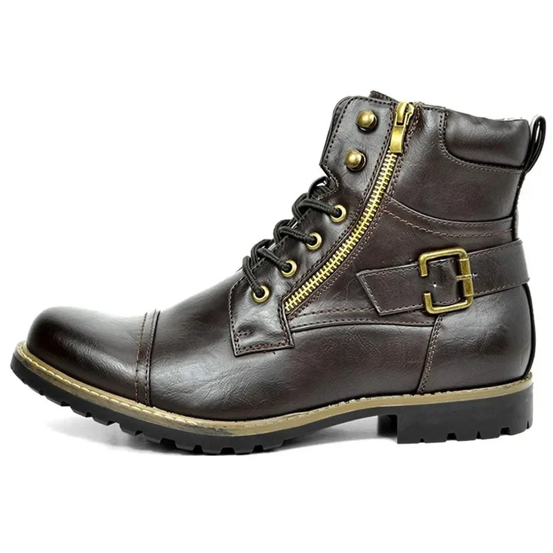 Damon™ | Botas de Cuero con Agujetas