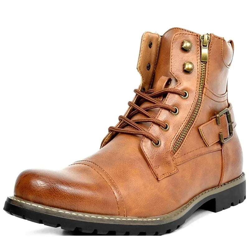 Damon™ | Botas de Cuero con Agujetas