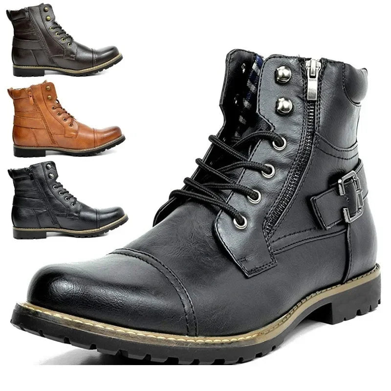 Damon™ | Botas de Cuero con Agujetas
