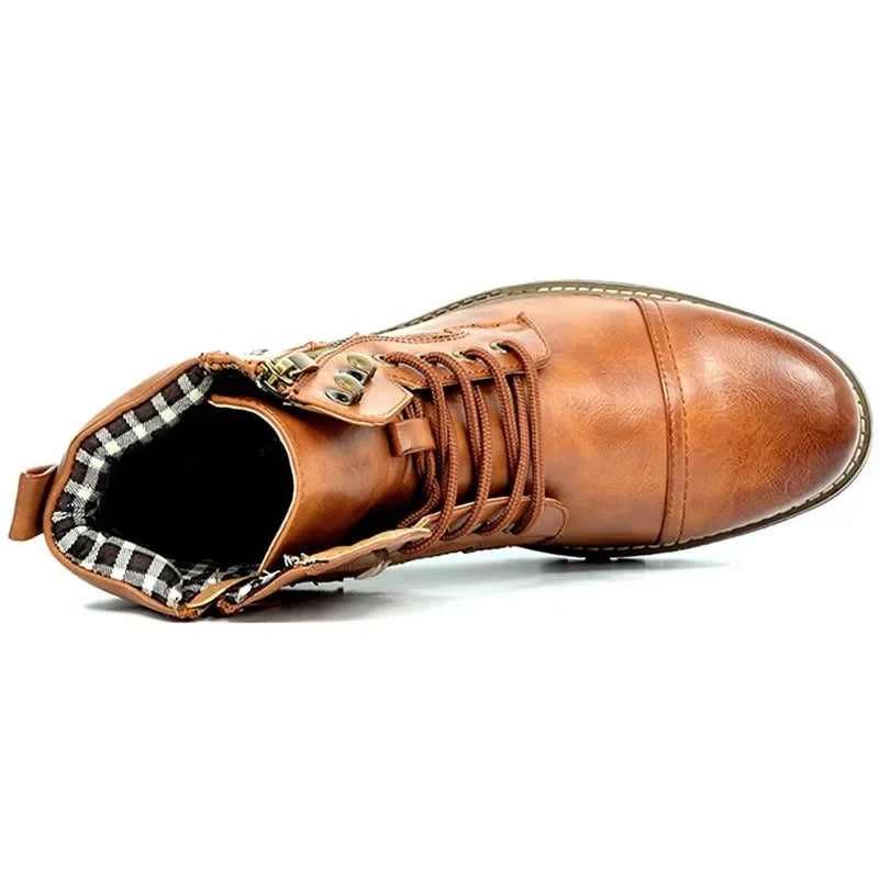 Damon™ | Botas de Cuero con Agujetas