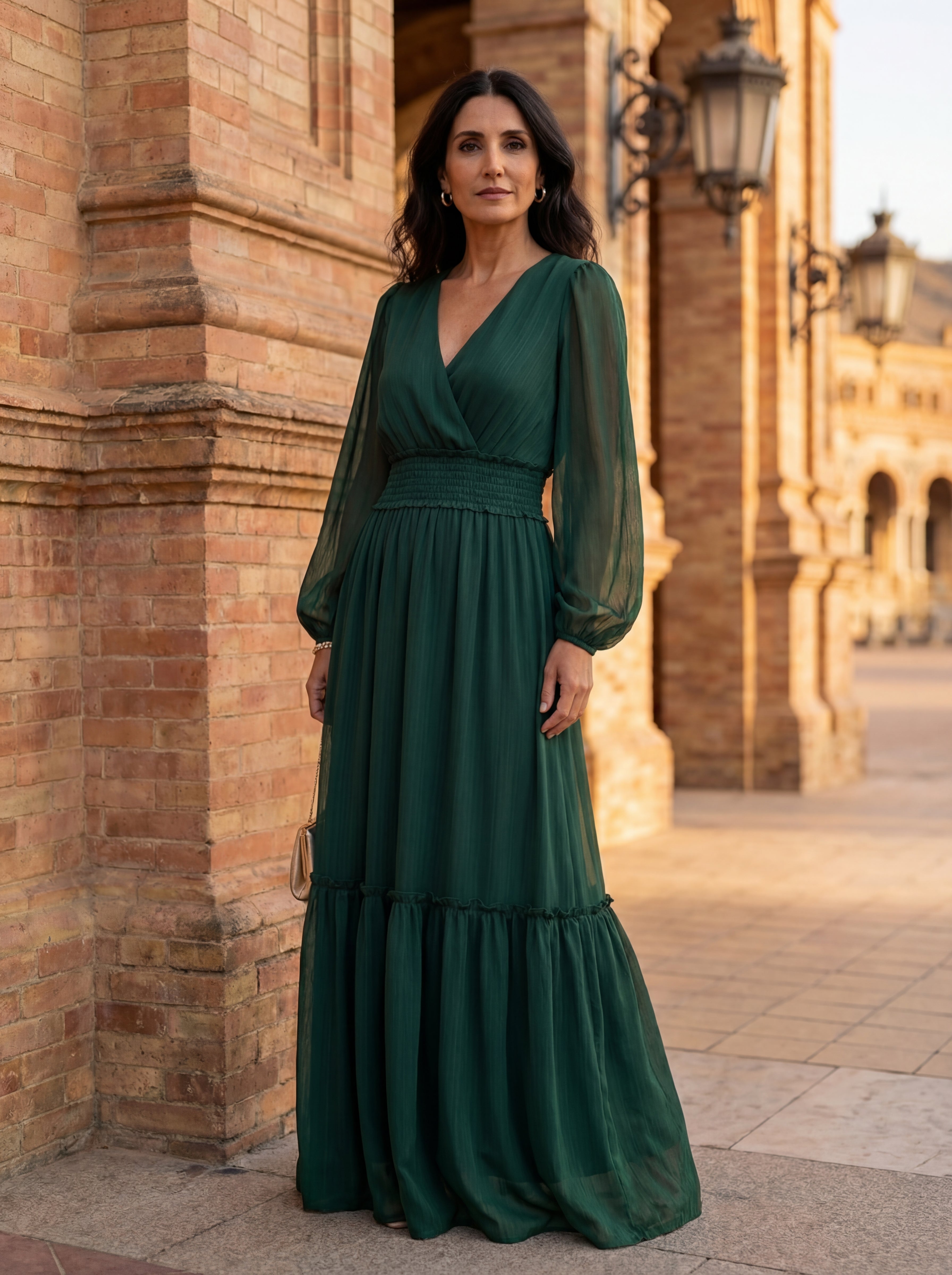 Vestido María™ - Chifón con Escote en V