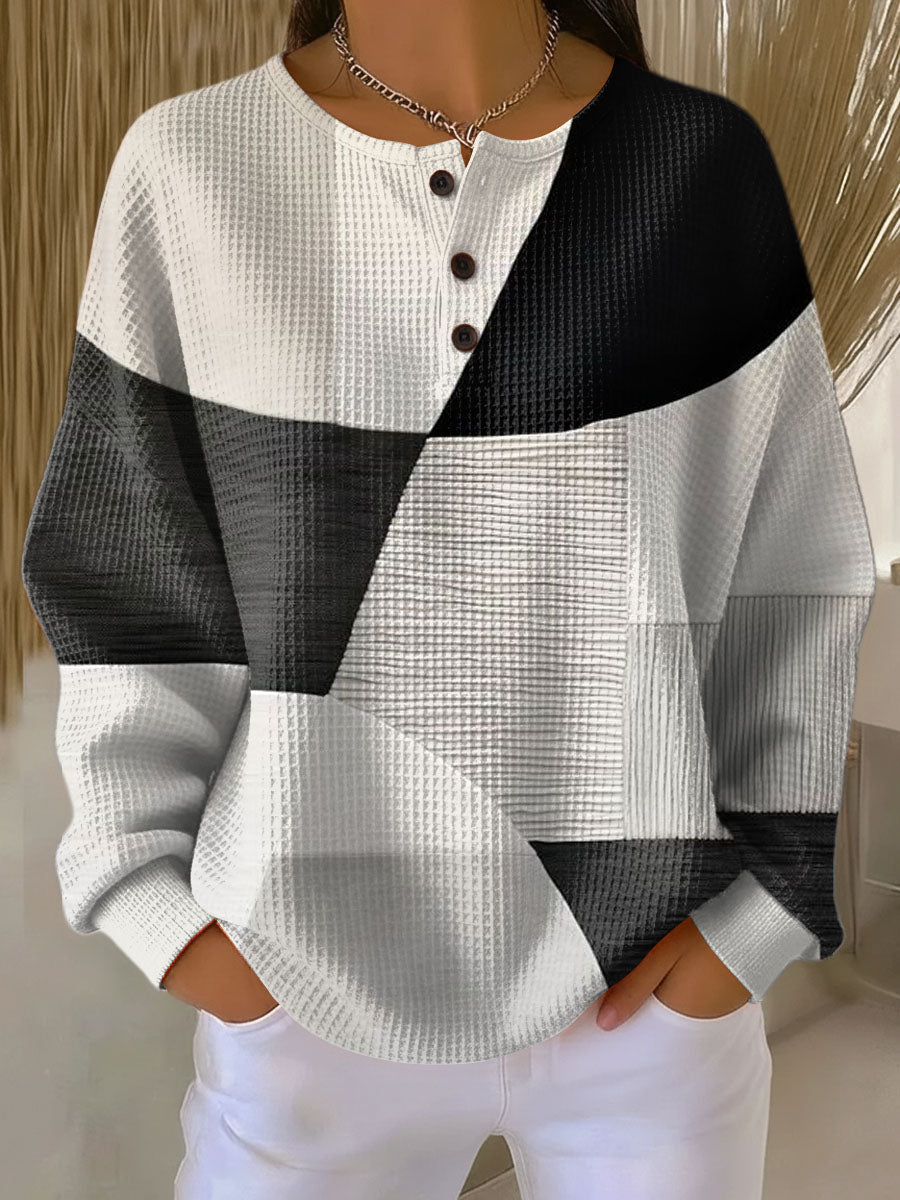 Consuelo - Suéter Waffle de Doble Capa - vista 1