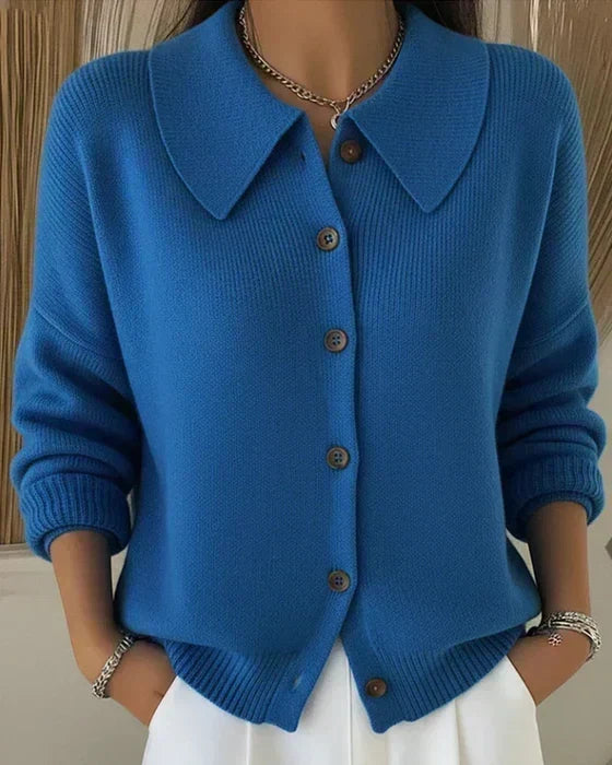 Vega - Cárdigan de Punto con Cuello Camisero - vista 1