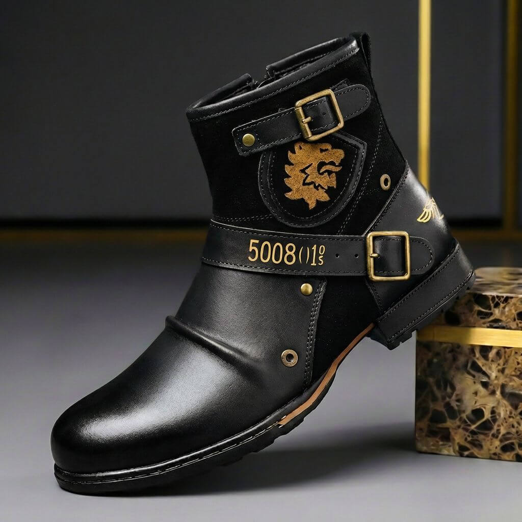 Luis - Botas de Gamuza y Piel con Hebillas - vista 3