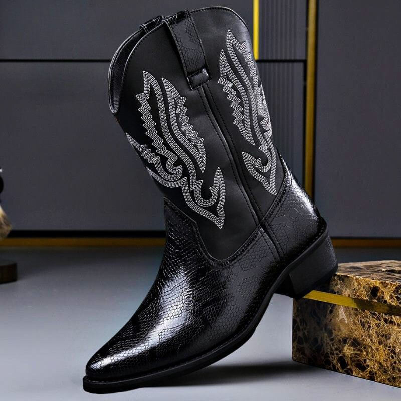 Hugo - Botas de Piel Graneada Estilo Retro - vista 3