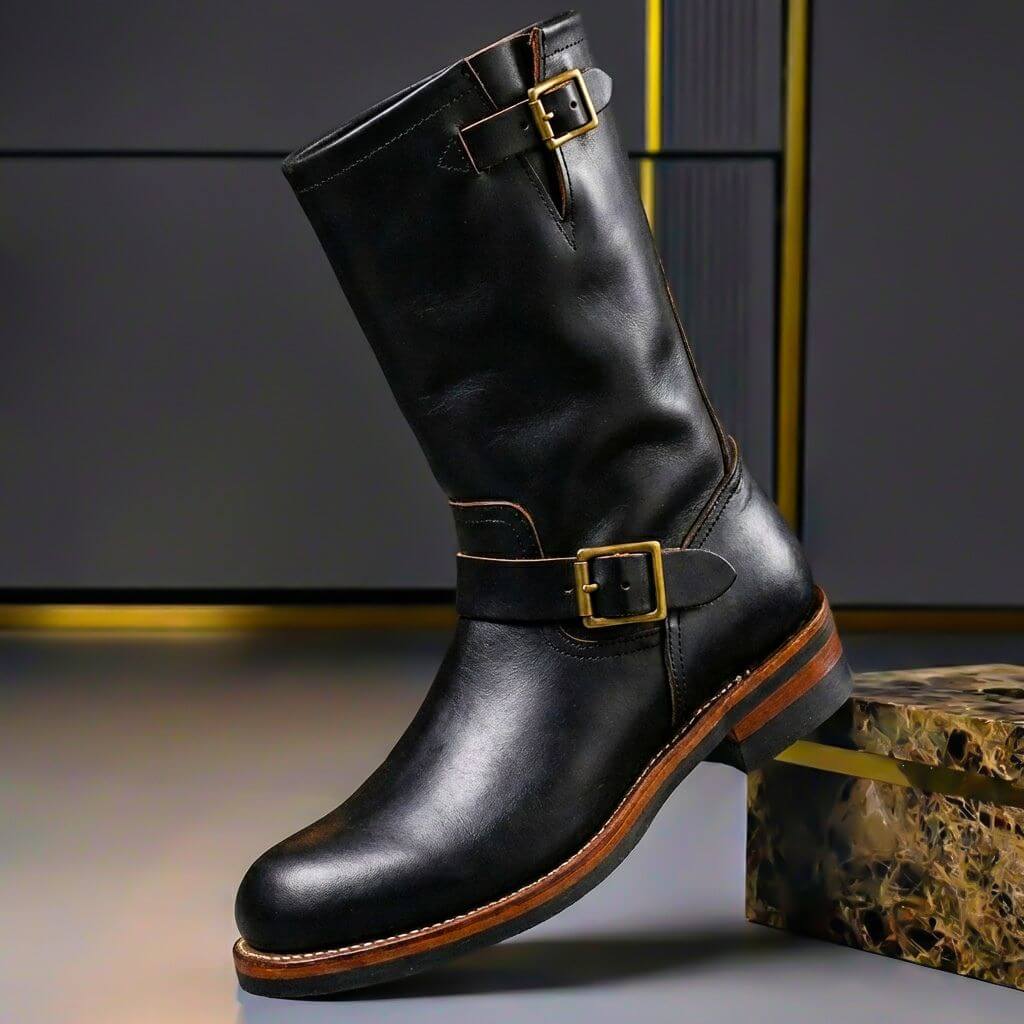 Carlos - Botas de Piel Envejecida con Hebillas - vista 4