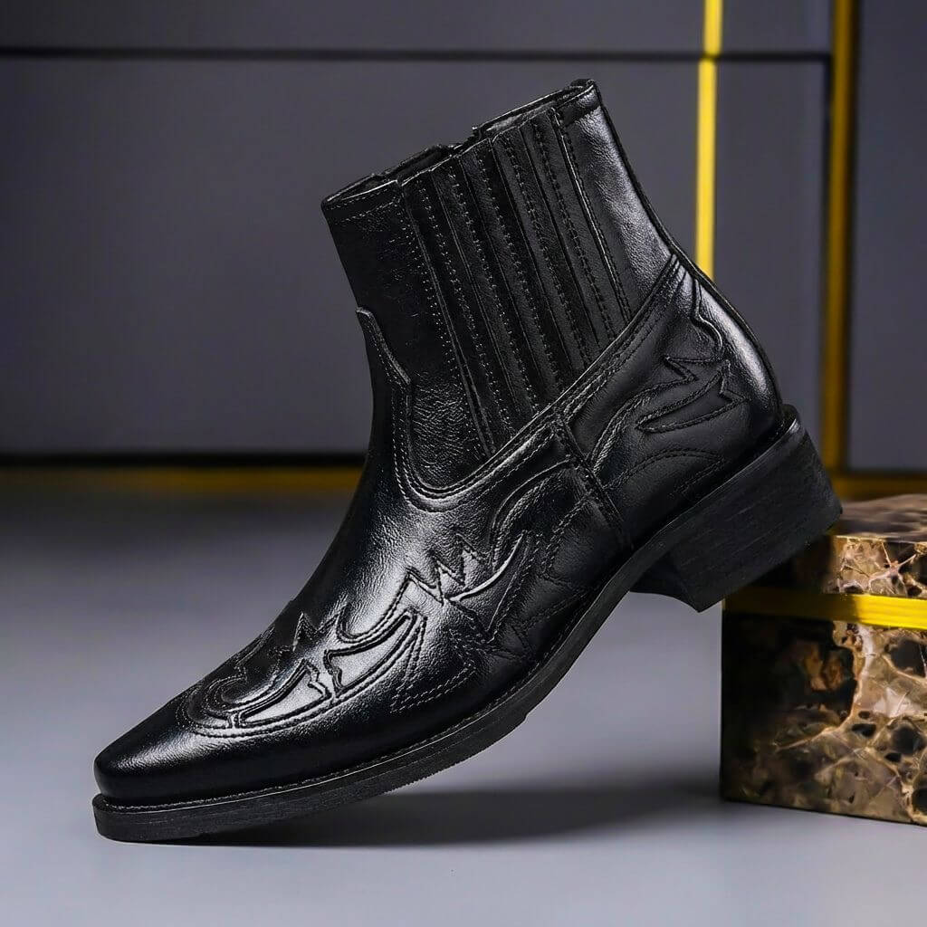 Felipe - Botas de Piel con Detalles Elaborados - vista 2