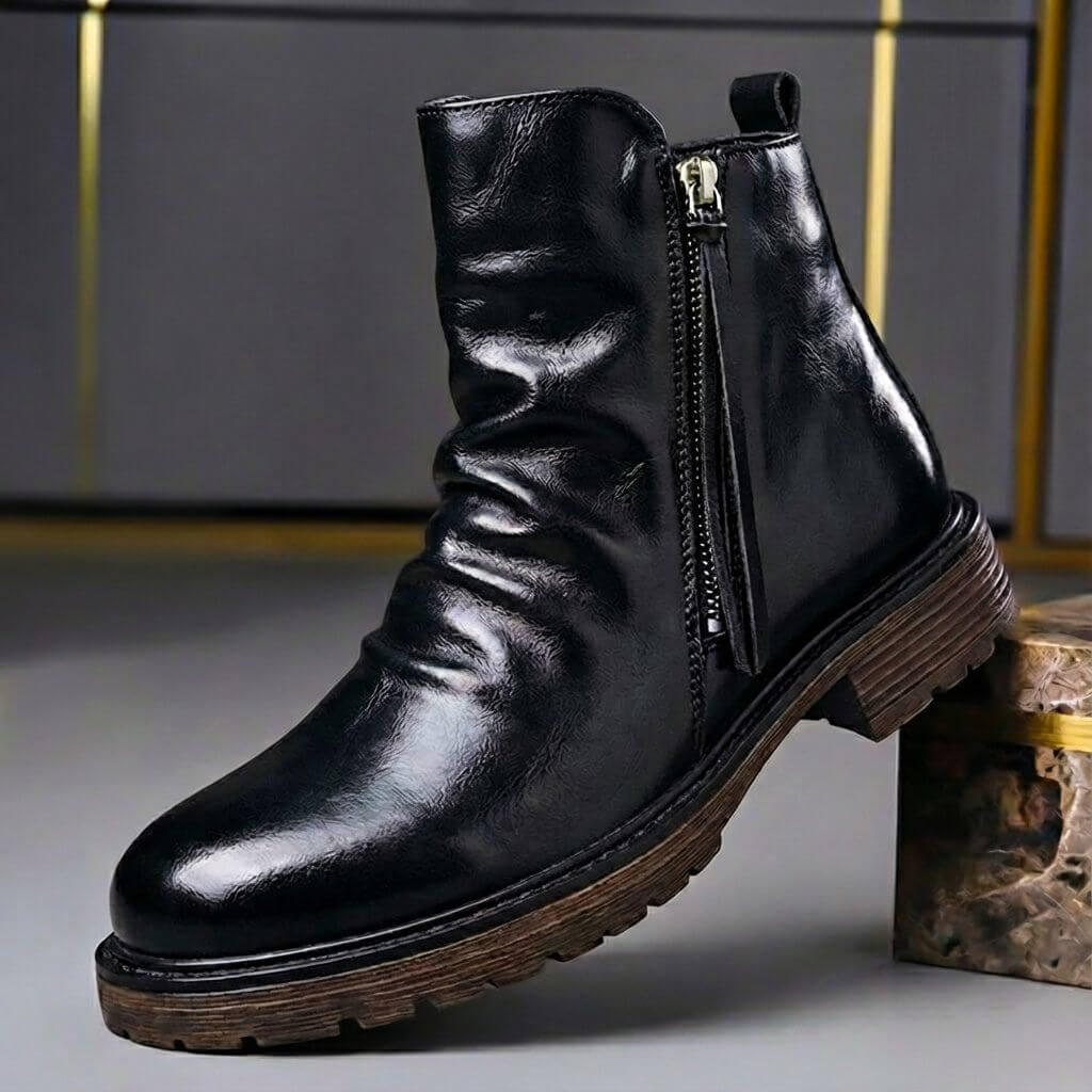 Benjamín - Botas de Piel Encerada Estilo Vintage - vista 4