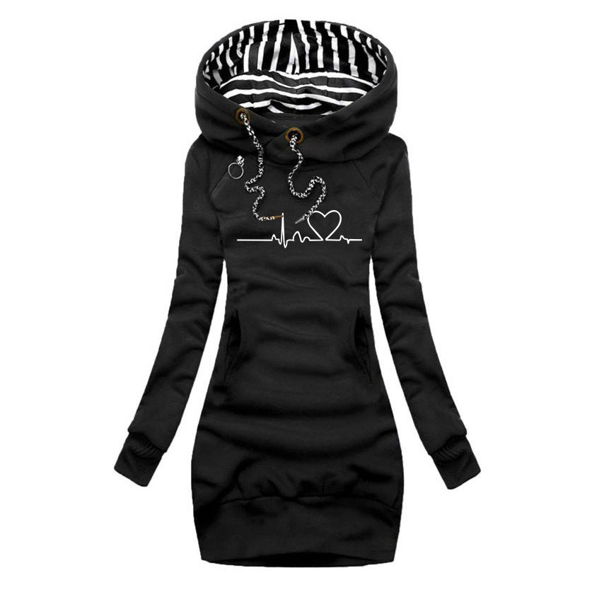 Cécile™ | Vestido-Suéter Estampado de Corazones