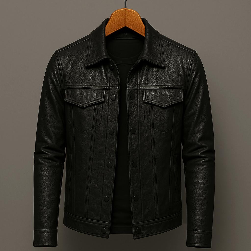 Sebastián - Chaqueta de Piel de Corte Estilizado - vista 1