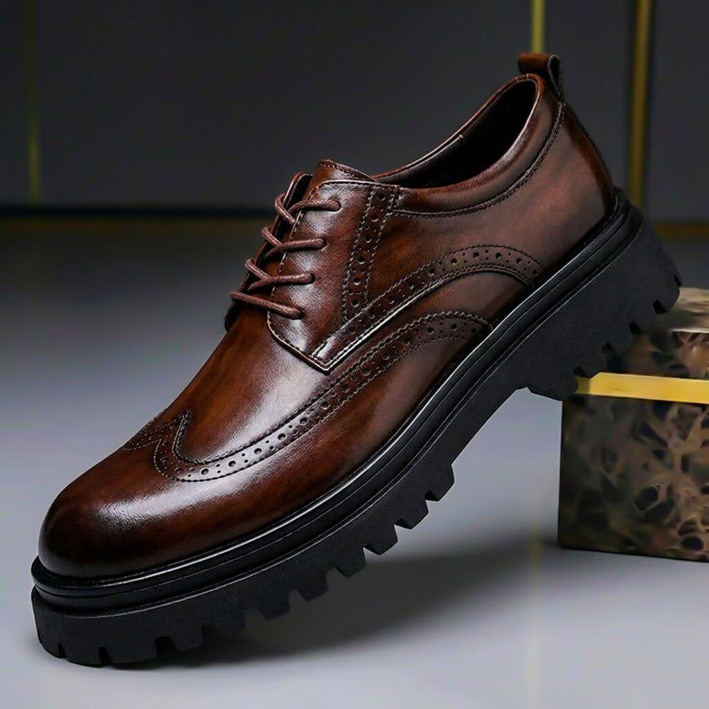 Pedro - Zapatos de Piel con Detalles Perforados - vista 1