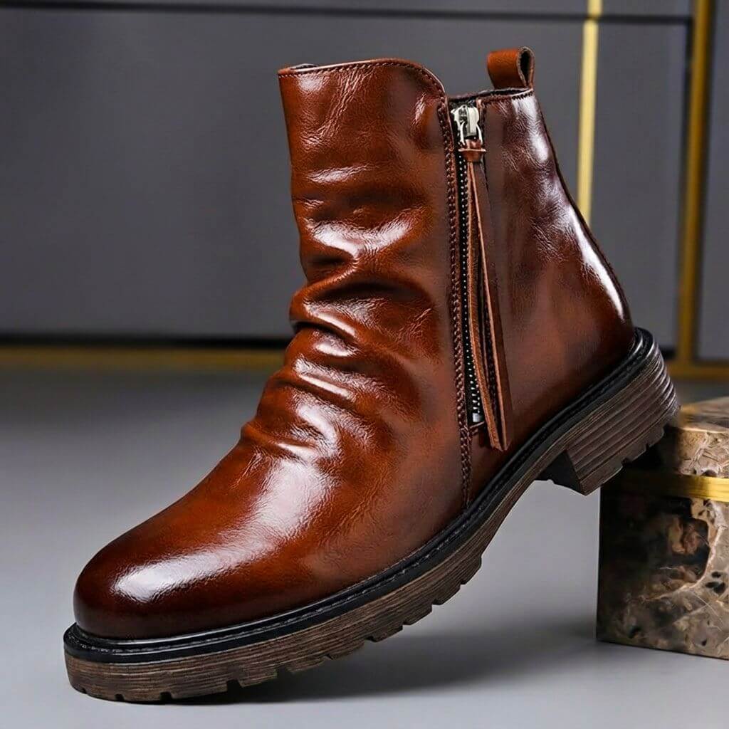 Benjamín - Botas de Piel Encerada Estilo Vintage - vista 1