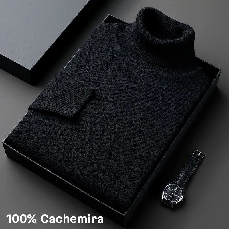 Linderhoff™ | Suéter de Cachemira con Cuello Alto