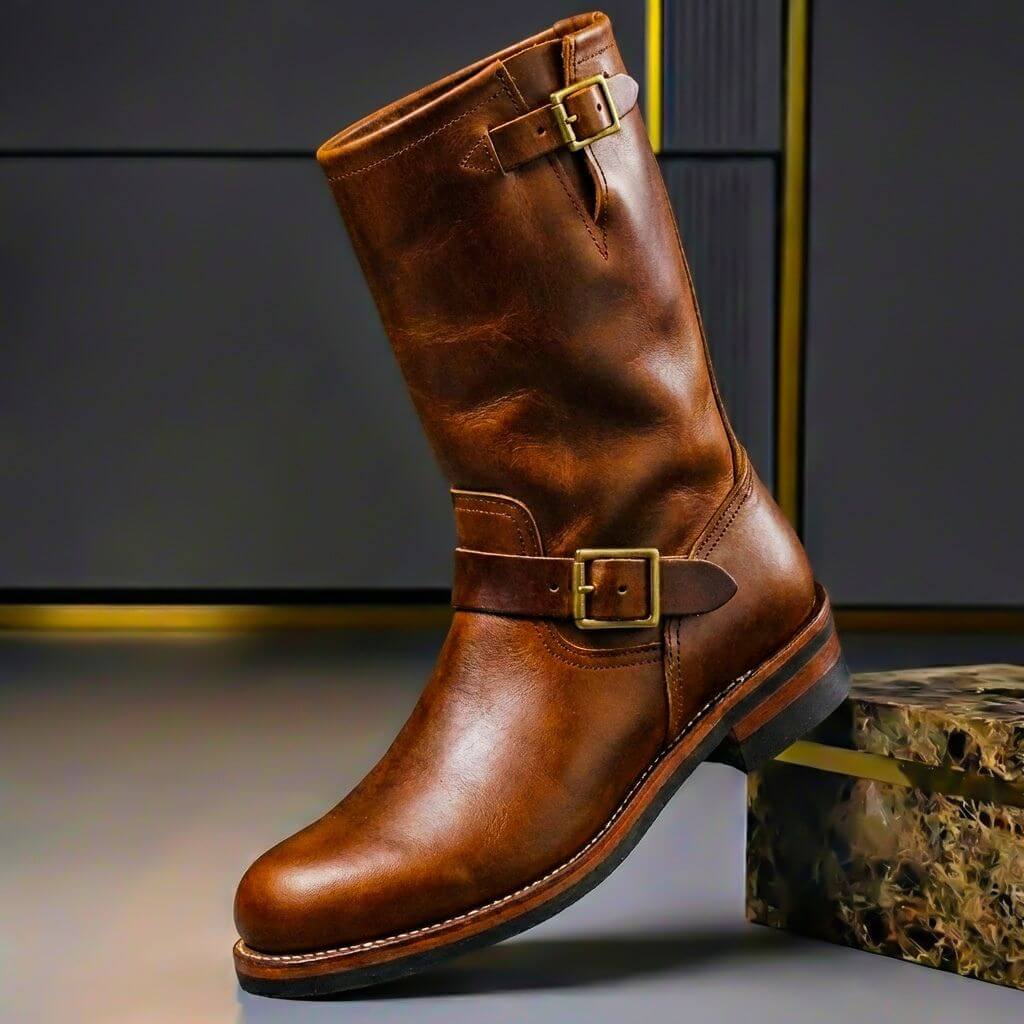 Carlos - Botas de Piel Envejecida con Hebillas - vista 2