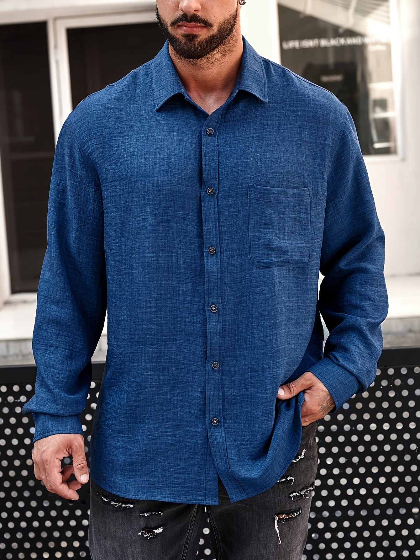 Iker™ | Camisa informal de manga larga