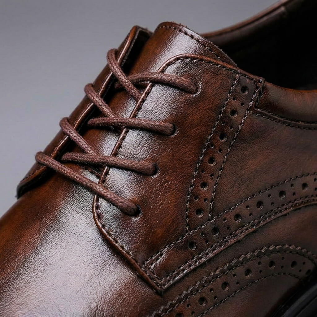 Pedro - Zapatos de Piel con Detalles Perforados - vista 3
