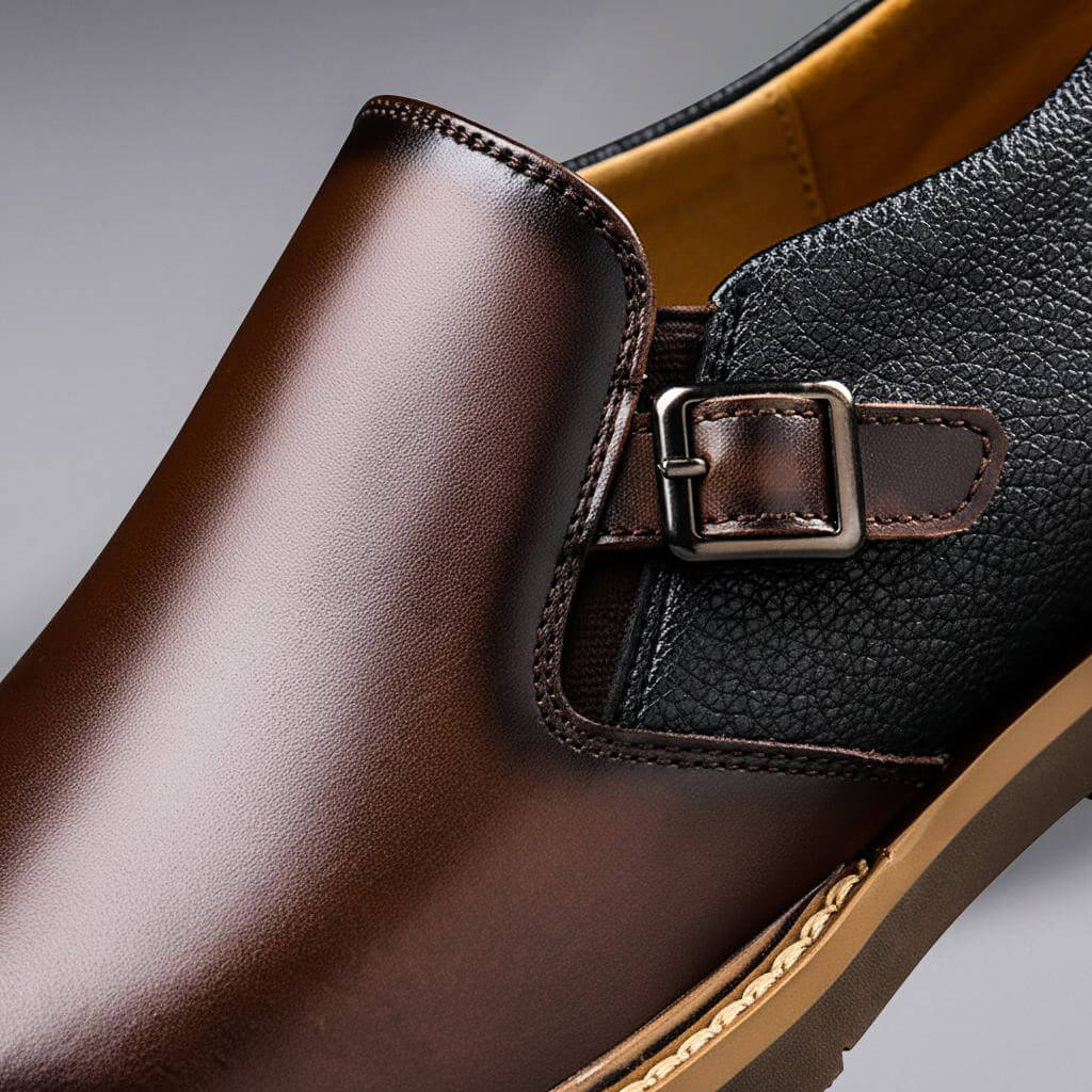 Mario - Zapatos de Piel Pulida con Hebilla - vista 3