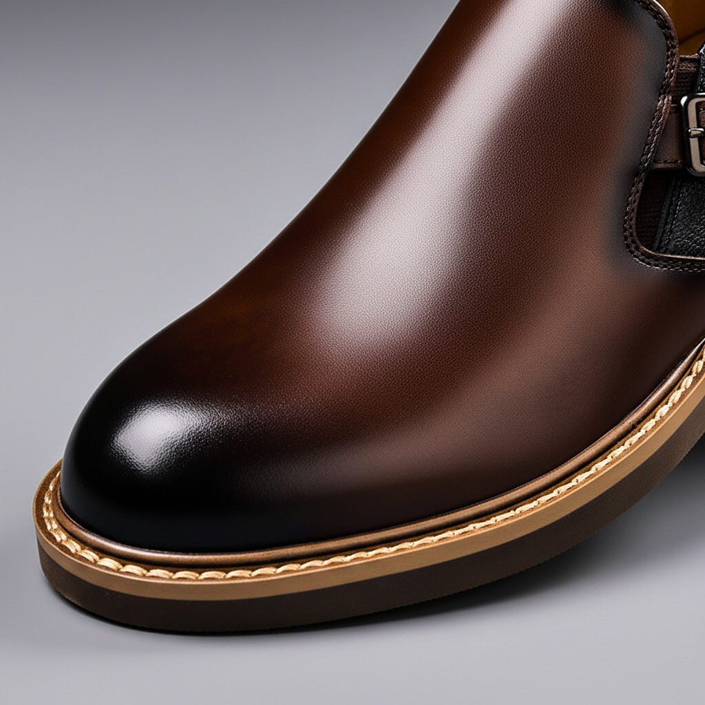 Mario - Zapatos de Piel Pulida con Hebilla - vista 4