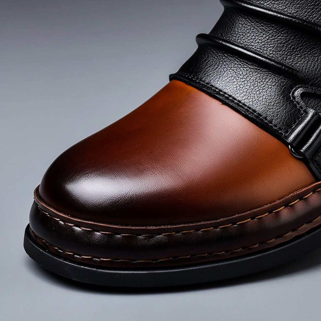 Daniel - Botas de Piel Pulida con Herrajes Metálicos - vista 4