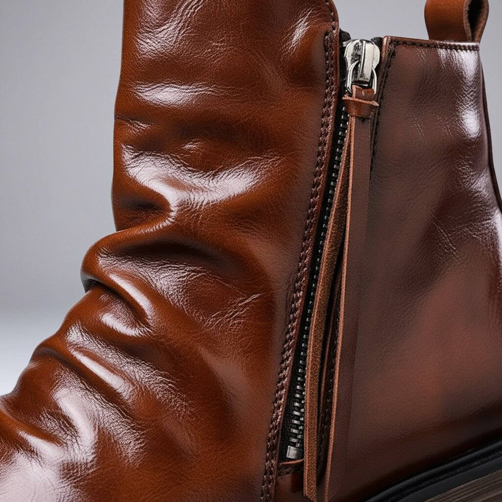 Benjamín - Botas de Piel Encerada Estilo Vintage - vista 5