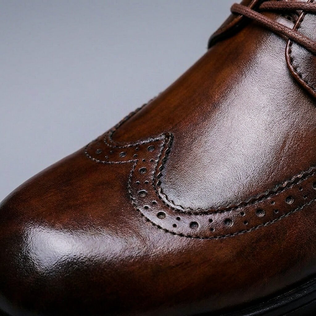 Pedro - Zapatos de Piel con Detalles Perforados - vista 4