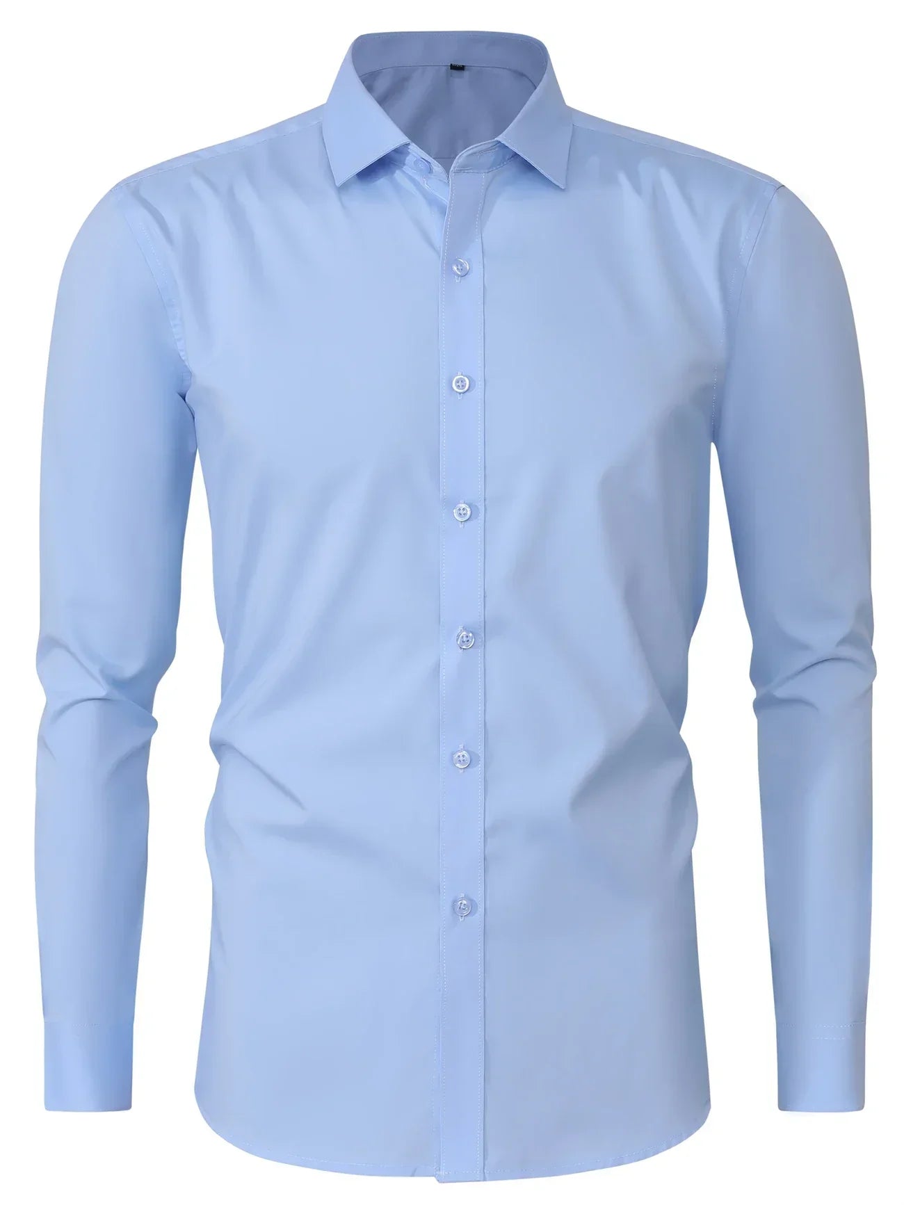 Byron™ – Camisa de manga larga para caballero, de estilo elegante con cierre de botones al frent
