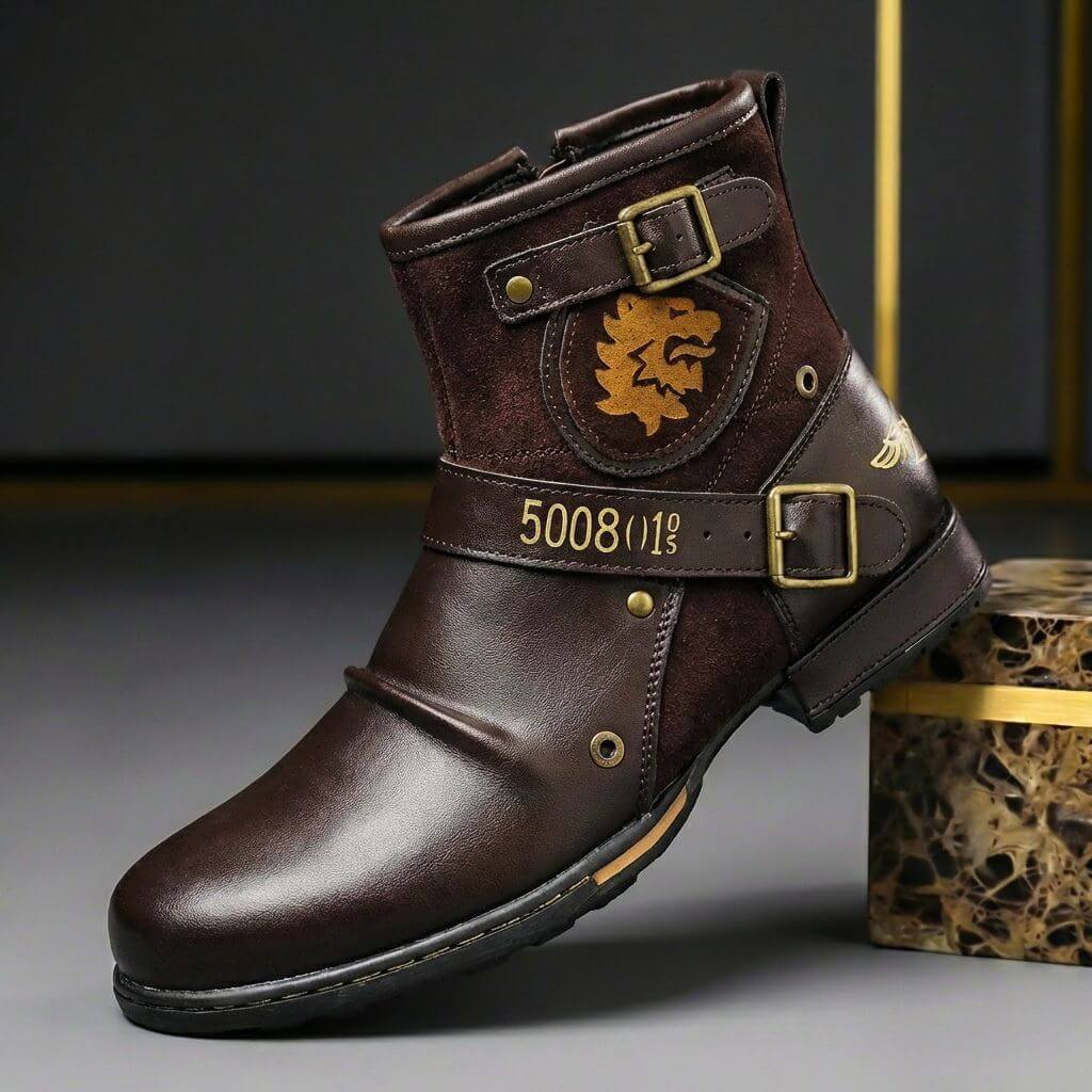 Luis - Botas de Gamuza y Piel con Hebillas - vista 2
