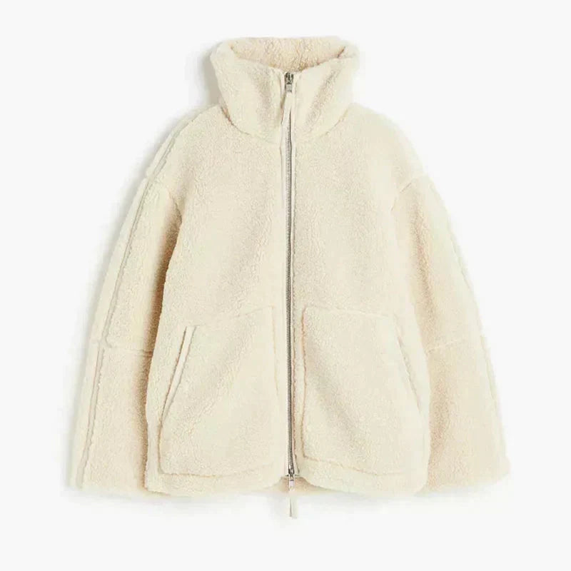 Silvia - Chaqueta Teddy Oversize de Cuello Alto - vista 6