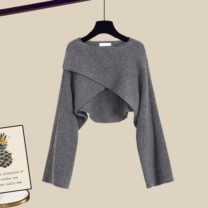 Mia™ | Conjunto de tres piezas de manga larga de cachemira