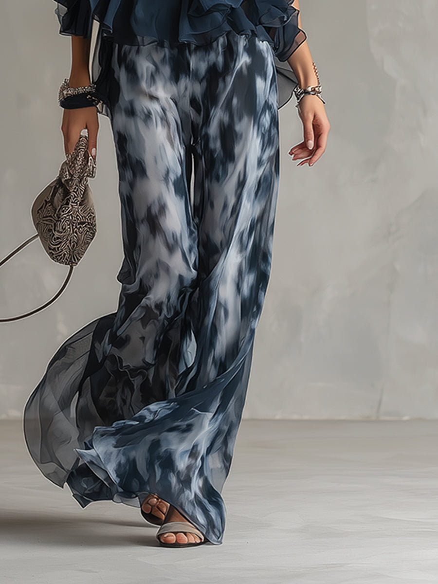 Conjunto Ludovica™ - Chifón Con Pantalón Amplio